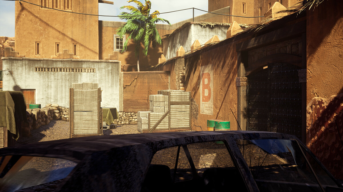 The iconic Dust 2 map from Counter-Strike was transferred to Unreal Engine 4