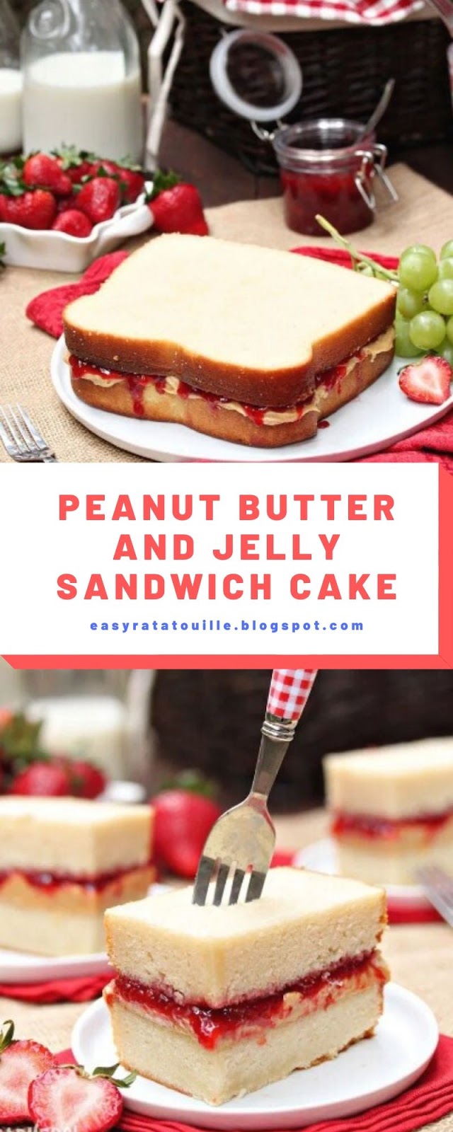 Peanut Butter and Jelly Sandwich Cake
