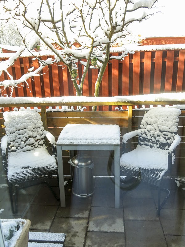 snö, uteplats snö, uteplats