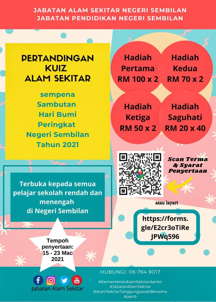 Pertandingan kuiz online 2021 untuk pelajar sekolah menengah