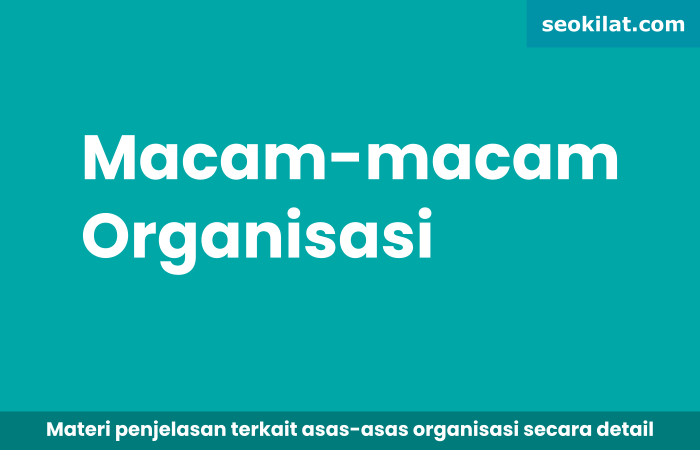 Sebutkan Macam-Macam Organisasi