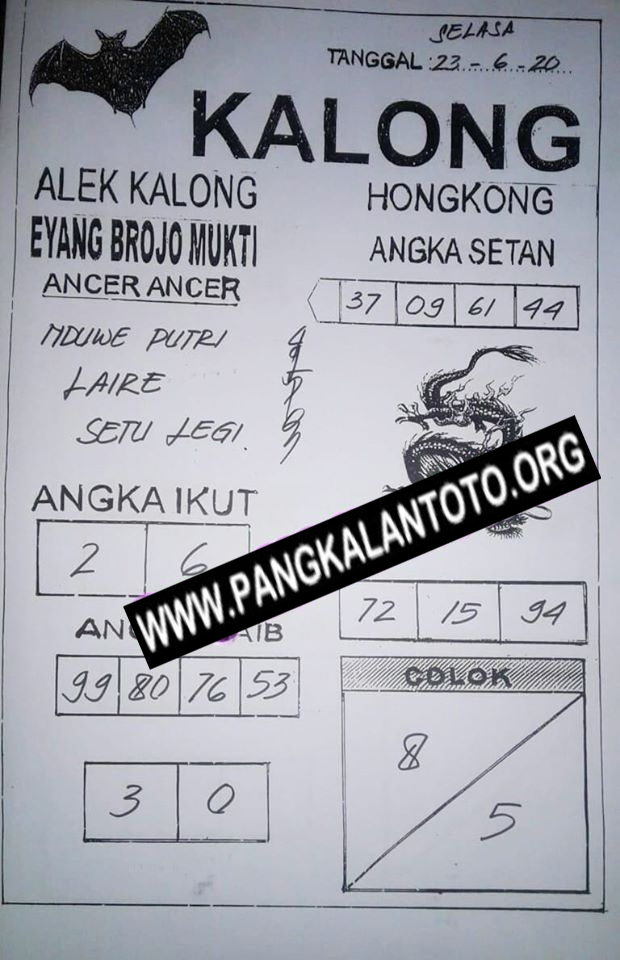 Prediksi Syair Hk 23 Juni 2020 Syair Togel Hk Pangkalantoto