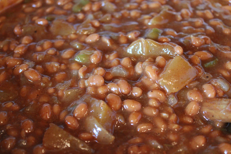 my wife doesn't cook apple pie baked beans