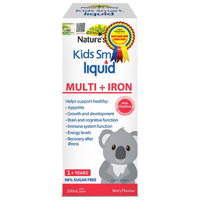 Nature’s Way Siro bổ sung sắt và vitamin Kids Smart Multi + Iron Liquid 200ml