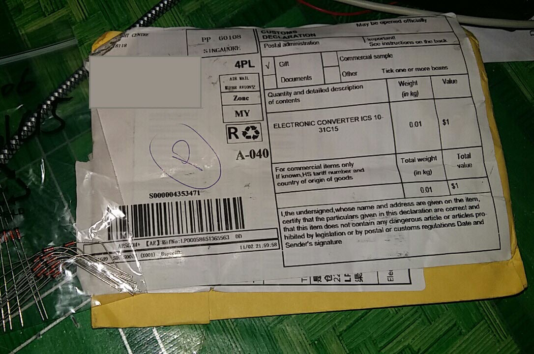 Post Office | Tracking Shipping Delivery: Hong Kong non-trackable airmail delivery time to Sarawak Malaysia