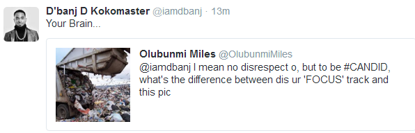 n No chill whatsoever! D'banj claps back at fan that came for him