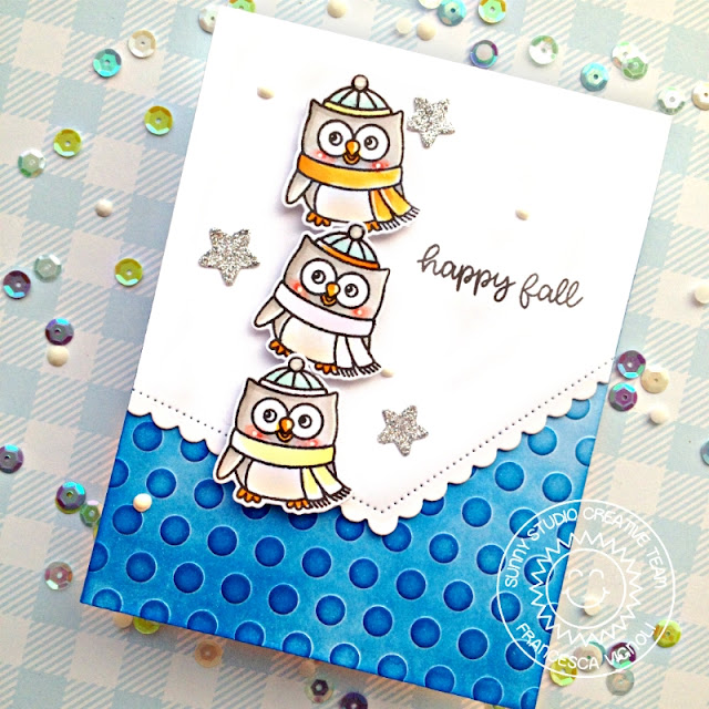 Sunny Studio Stamps: Woodsy Autumn Fishtail Banner Dies Fall Themed Card by Franci Vignoli Sunny Studio Stamps: Woodsy Autumn Fishtail Banner Dies Fall Themed Card by Franci Vignoli