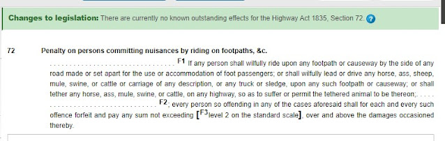 is it against the law to cycle on the pavement