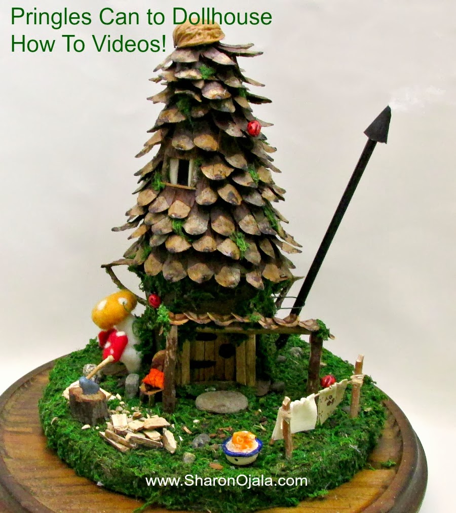 Homemade Obsessions: Video Fairy House Roof Tutorial