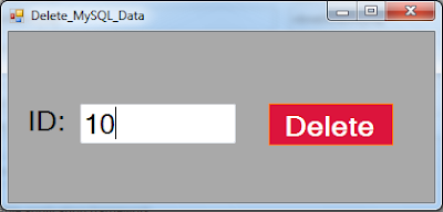 delete data from mysql database using vb.net