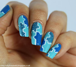 nails jigsaw autism awareness dotting dot tool