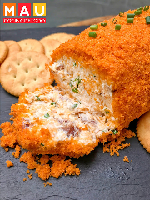 mau cocina de todo receta rollito de queso tocino cebollin botana cheetos receta