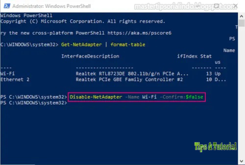 Cara Nonaktifkan Wifi Menggunakan Command Prompt Atau Powershell Di Windows 10 Tips Tutorial