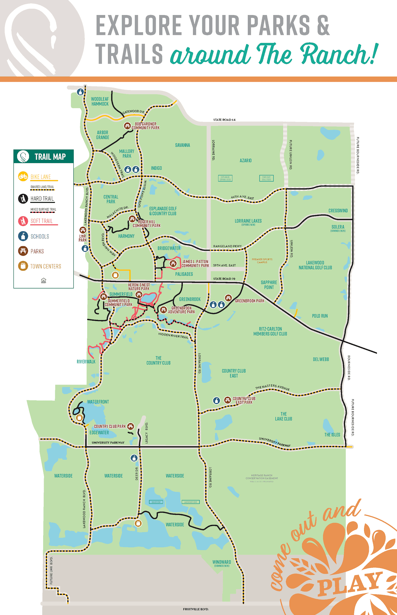 Plan Lakewood Ranch Trail Map - LWR Trail Map Mf12 Updated2.7.20