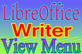 libreoffice writer view menu