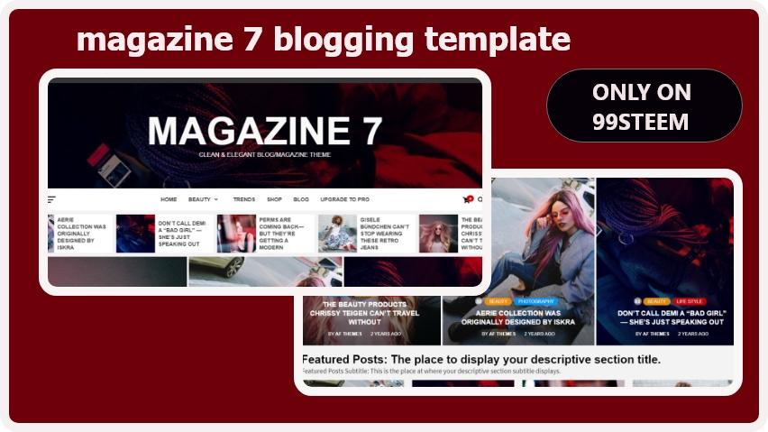 Magazine 7 blogger template 99steem