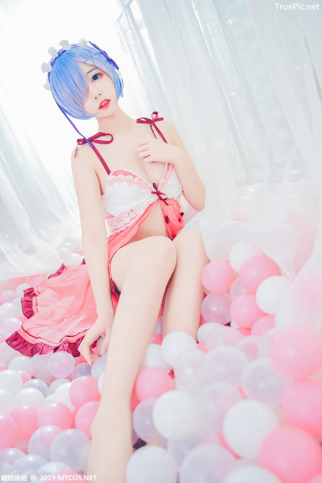 Image [MTCos] 喵糖映画 Vol.018 – Chinese Cute Model – Beautiful Rem Cosplay - TruePic.net - Picture-8