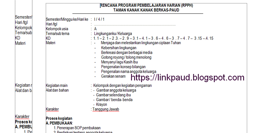 RPPH PAUD TK A Usia 45 Tahun Kurikulum 2013 Semester 2 RPPH PAUD TK A Usia 45 Tahun Kurikulum 2013 Semester 2
