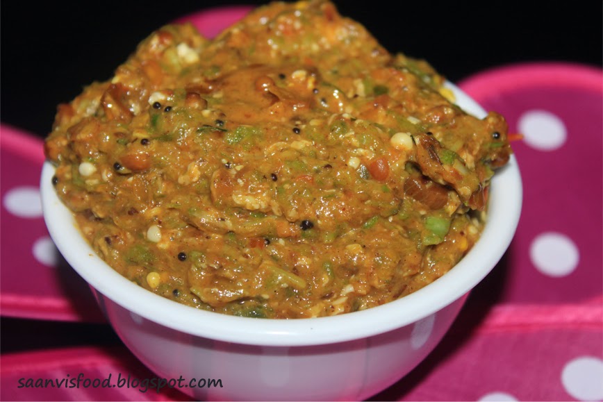 Saanvis food Bendakaya Pachadi (Okra/Lady's Finger Chutney)