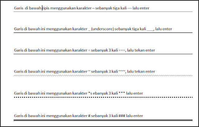 Cara Menciptakan Garis Ibarat Pada Buku Tulis Di Ms Word 2007 2010 2013 2016