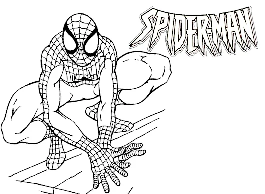 Contoh Gambar Gambar Mewarnai Spiderman Kataucap