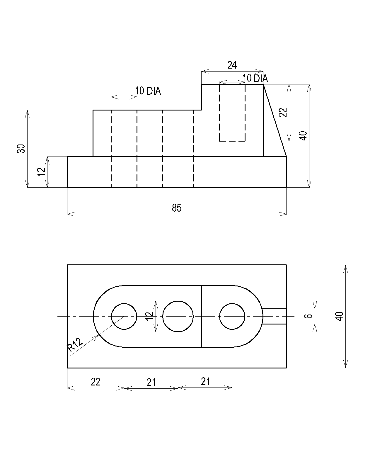 استنتاج ورسم القطاعات الهندسيه والتهشير