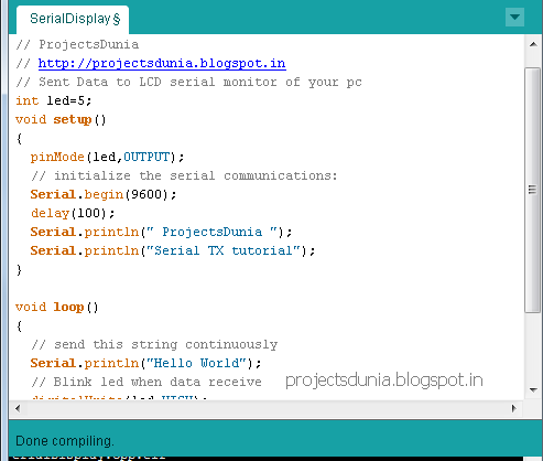 How To Send Serial Data From Arduino To Laptop or PC | PROJECTSDUNIA