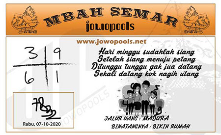 Syair Sgp Rabu 07 Oktober 2020