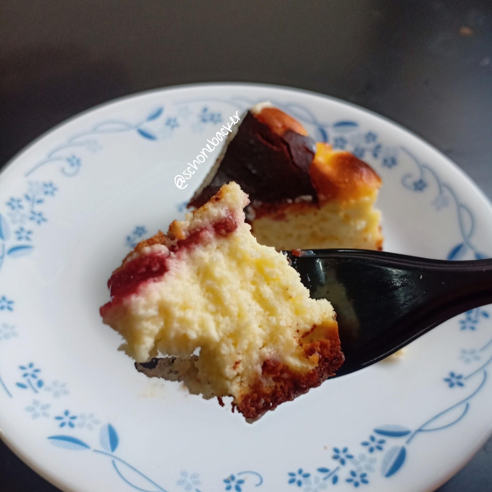 Raspberry Basque Burnt Cheesecake