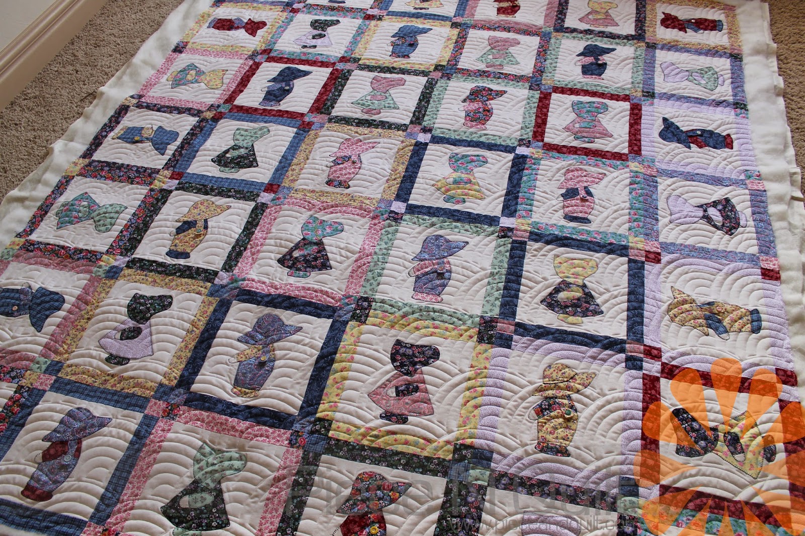 Piece N Quilt Sunbonnet Sue Sam Quilt piece-n-quilt-sunbonnet-sue-sam-quilt