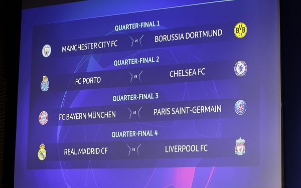 UEFA Champions League Quater-Final draw