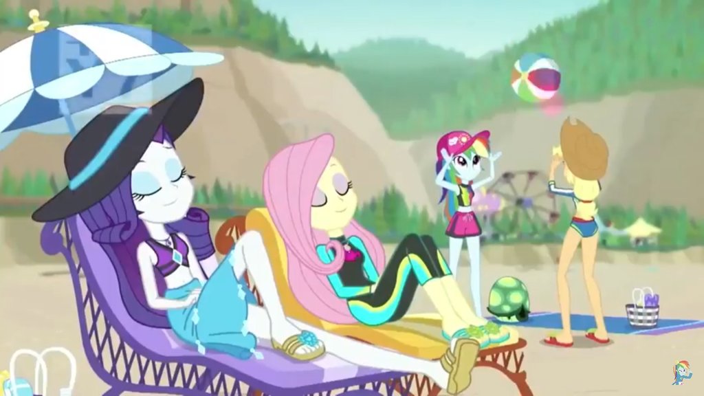 Equestria Girls: Fluttershy, Rainbow Dash, Rarity & Applejack