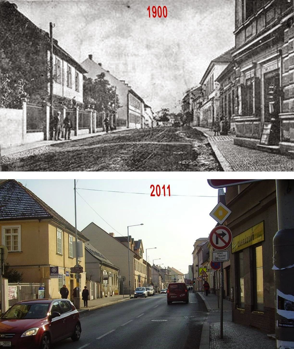 Přehled srovnávacích fotek ZBRASLAV (Praha)