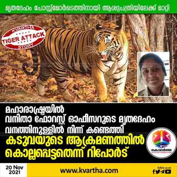 Mumbai, News, National, Death, Found Dead, Killed, Tiger, Woman, Hospital, Woman Forest Officer found dead in forest