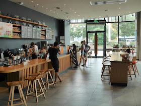 Inside the Starbucks at the Bengbu Wanda Plaza 