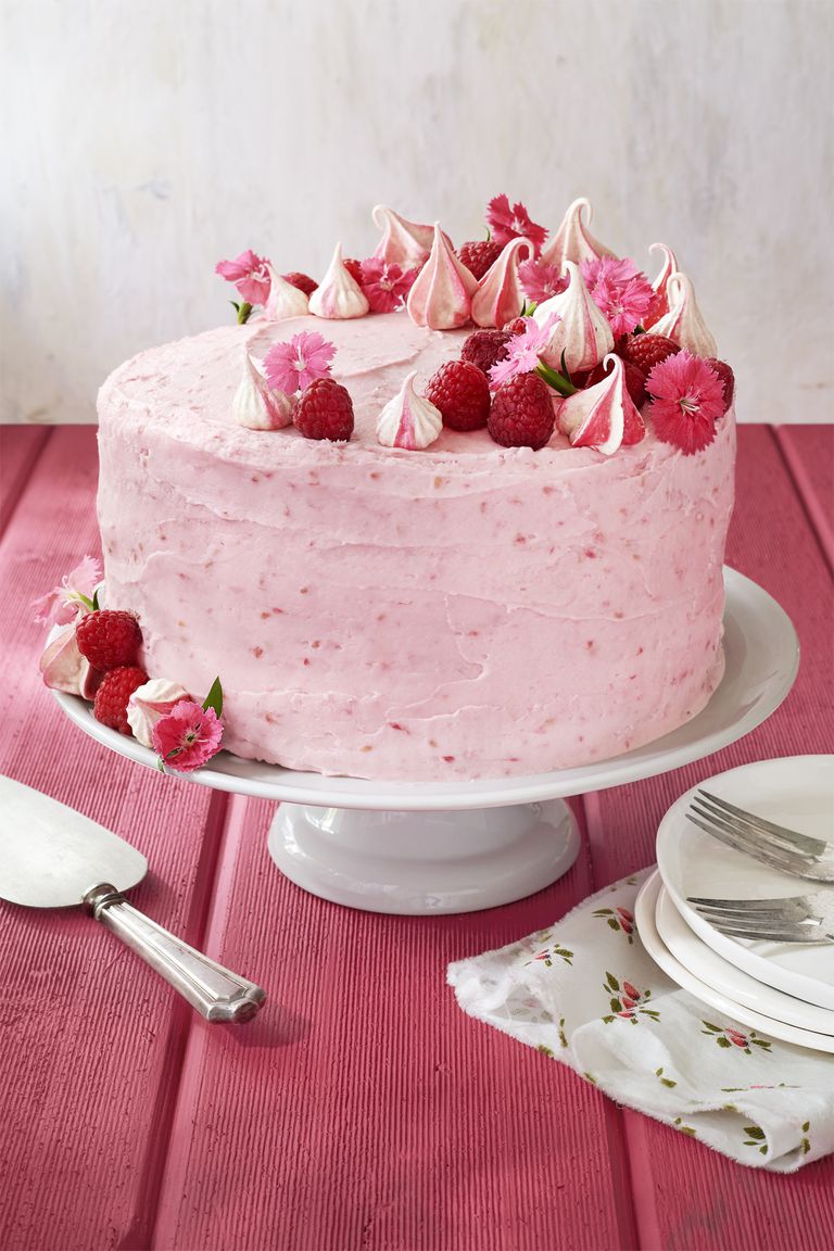 Raspberry Pink Velvet Cake with Raspberry Cream Cheese Frosting - Topped with fluffy meringues and edible flowers, this pretty-in-pink raspberry velvet cake is about as springy as it gets. Raspberry Pink Velvet Cake with Raspberry Cream Cheese Frosting - Topped with fluffy meringues and edible flowers, this pretty-in-pink raspberry velvet cake is about as springy as it gets.