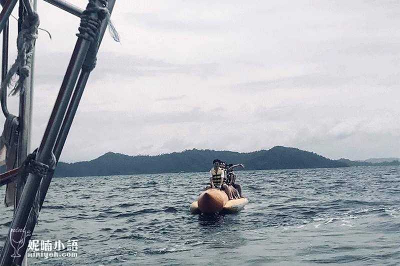 【沙巴跳島】沙比島 & 馬奴干島。拖曳傘、香蕉船水上活動初體驗