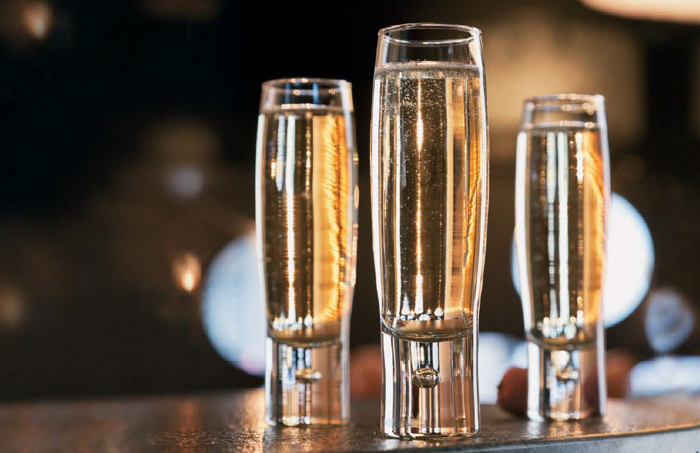 West Wind Stemless Champagne Flutes