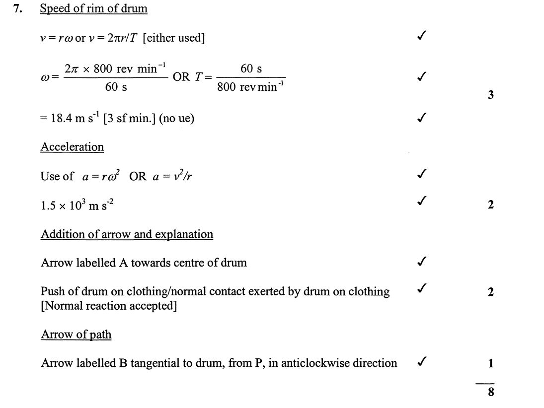 A Level Homework and Answers Washing machine