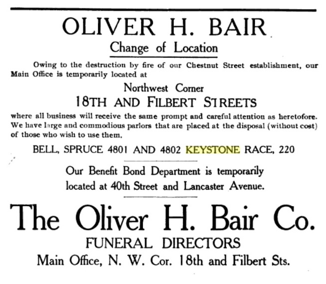 Philly & Stuff Oliver H Bair 1801 Filbert Street Catholic