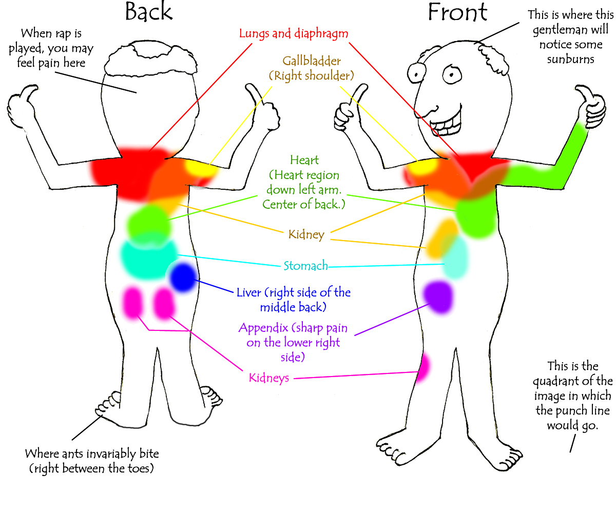 Referred Back Pain Chart