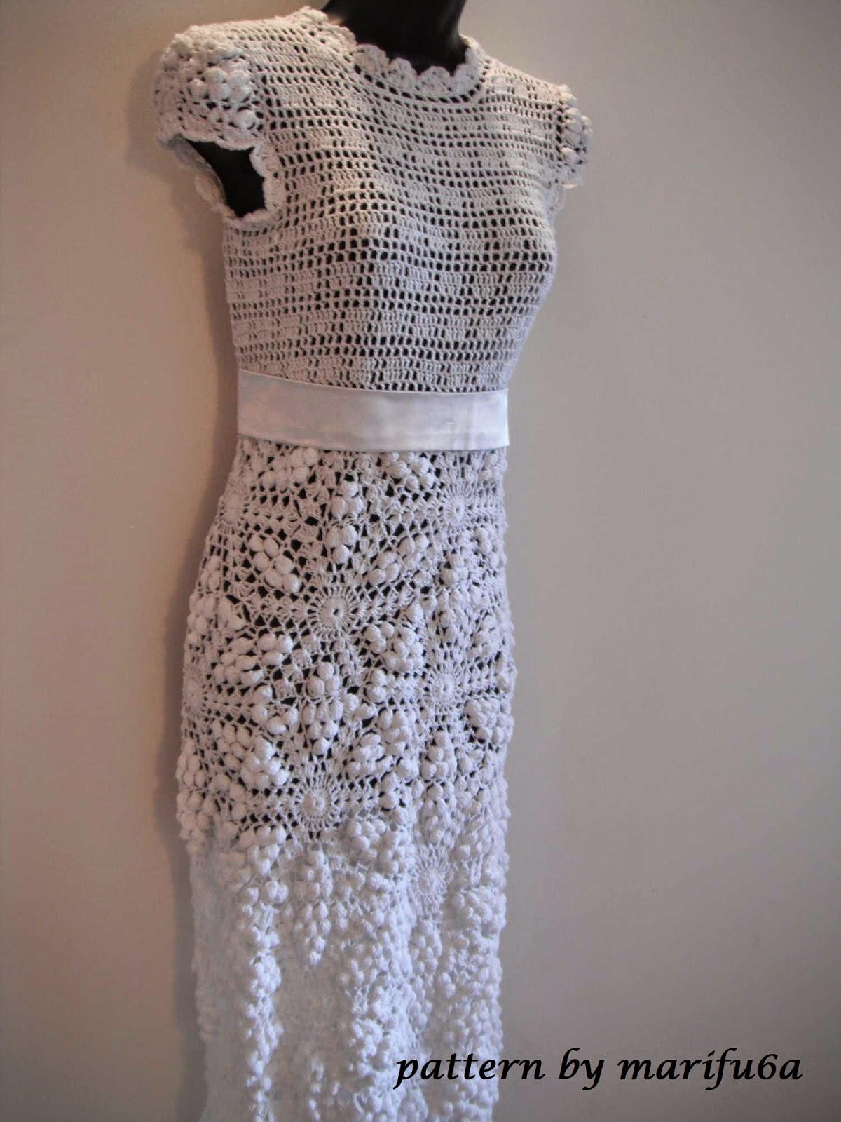 Free crochet patterns and video tutorials: HOW TO CROCHET WEDDING DRESS ...