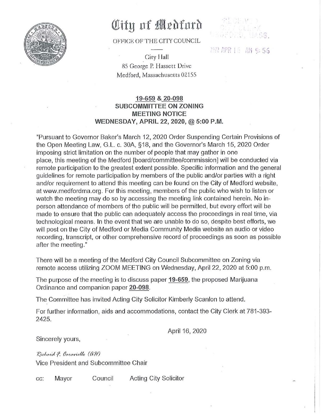 Zoning MEDFORD ELECTION CENTRAL 2023 1 FOR BREAKING