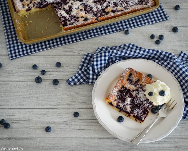 Versunkener Heidelbeerkuchen