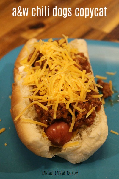 A&W Chili Dogs Copycat #recipe #copycat #hotdogs #chilidogs #maindish