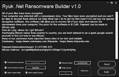 Ryuk .Net Ransomware Builder v1.0