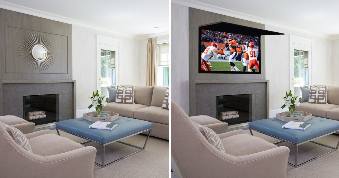 Hidden TV with TVCoverUps Hide TV with Art or Mirror!