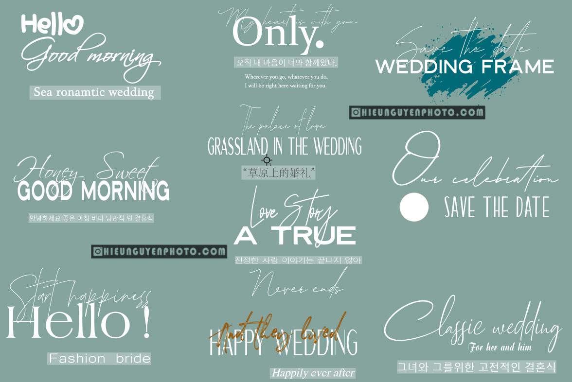 Chia sẻ typo Wedding ghép ảnh cưới (PSD)