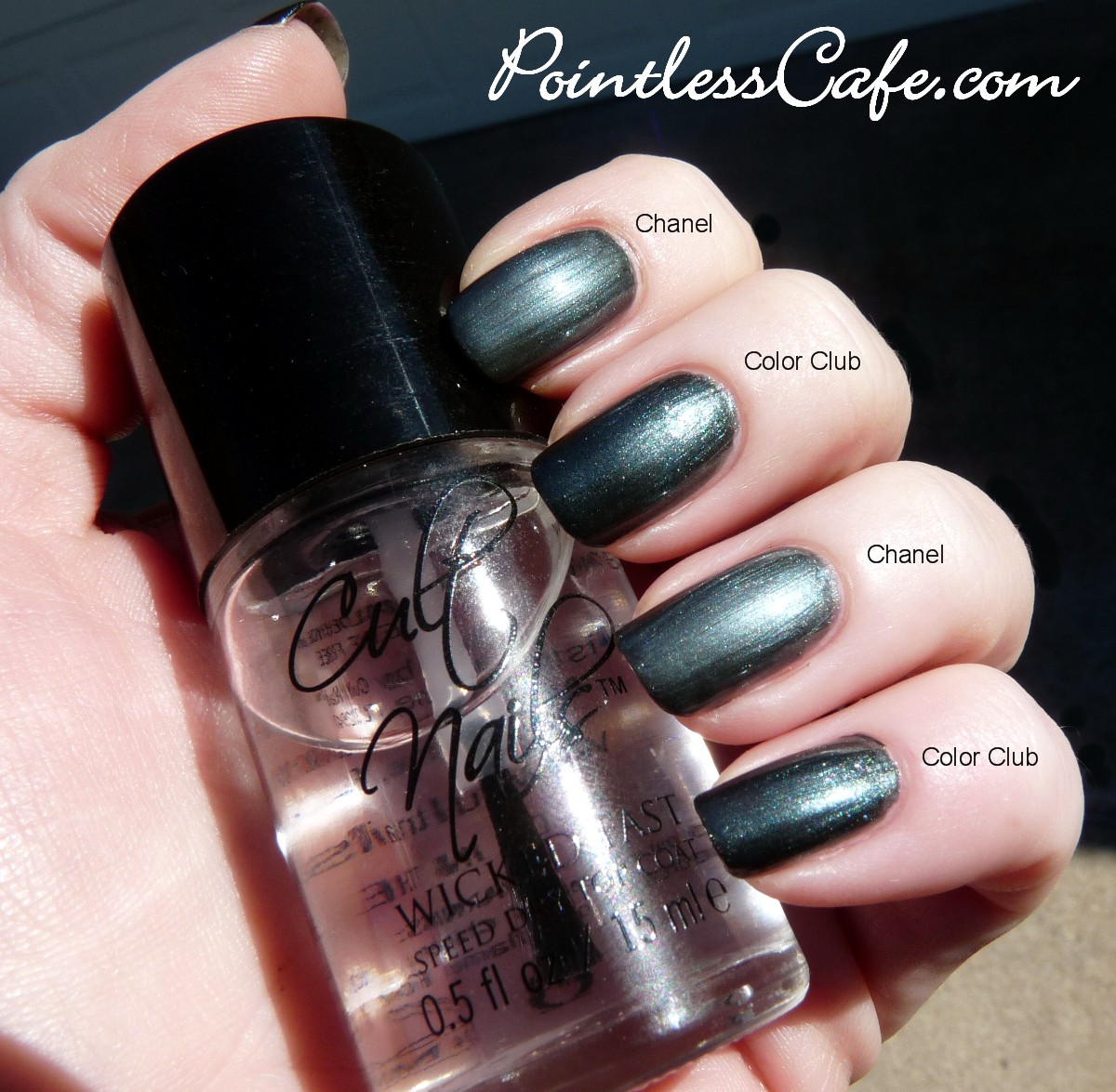 influenza Forudsætning frugtbart Pointless Cafe: Chanel Black Pearl vs Color Club Voodoo You Do - Pic Heavy