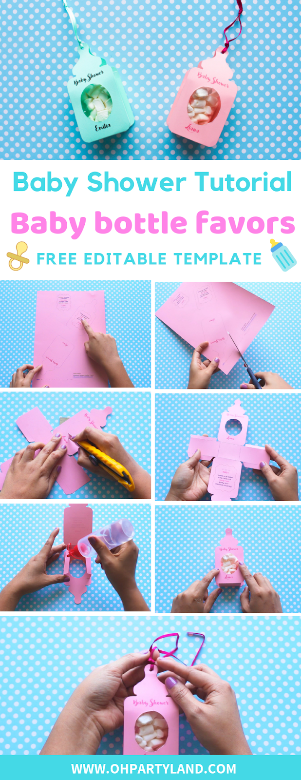 DIY Baby Shower Favors (+Free Template!) oh partyland